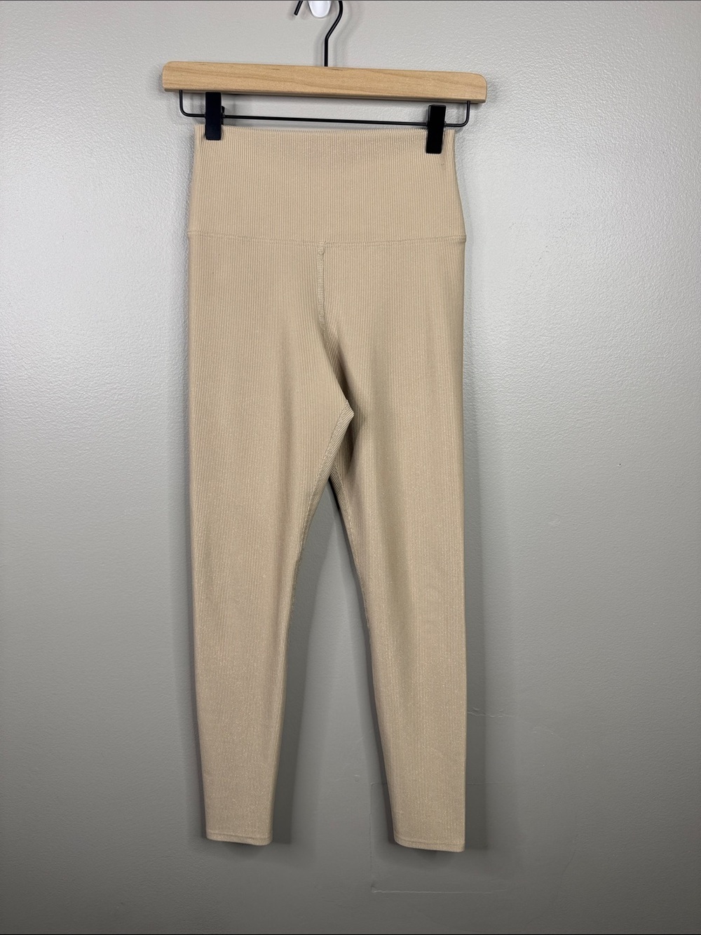 Beach Riot Ribbed Leggings Tan Beige High Waisted Women's S Activewear Yoga Pant
